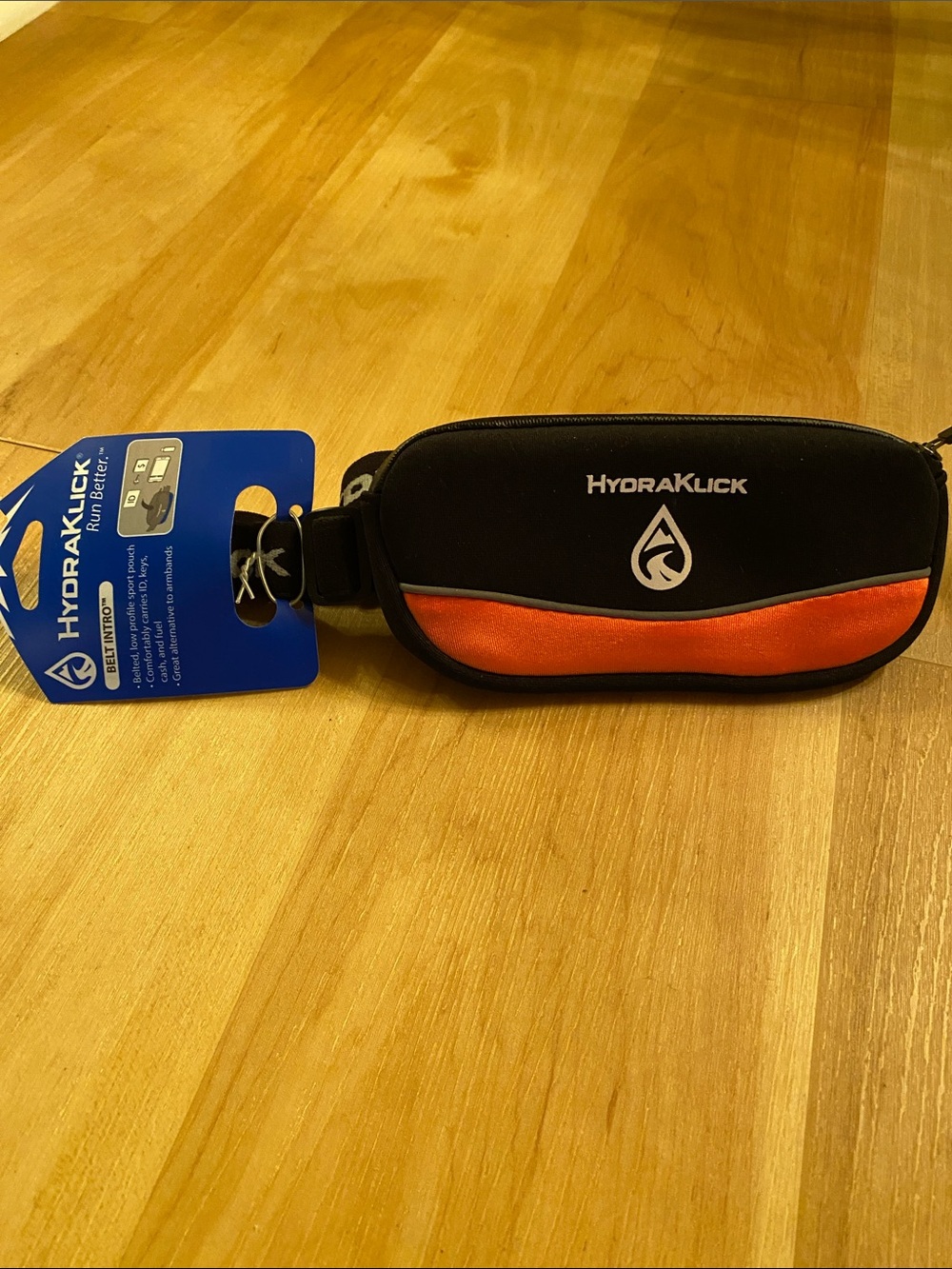 Women's Black and Orange Waist Pouch